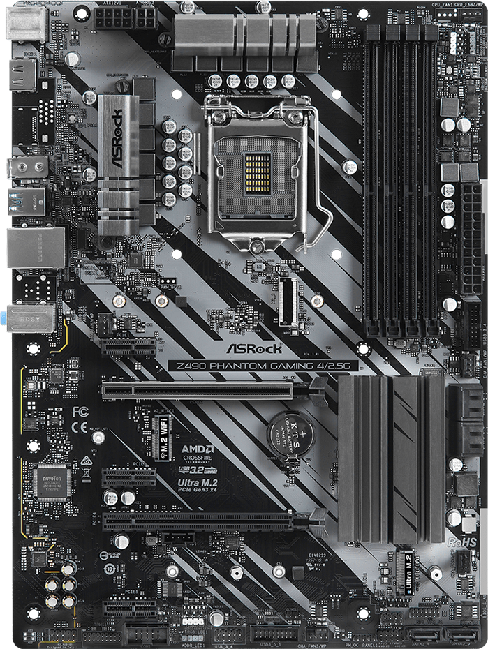 ジャンク　ASROCK　Z490 Phantom Gaming 4/2.5G Asrock Z490 Phantom Gaming 4/2.5G - Motherboard